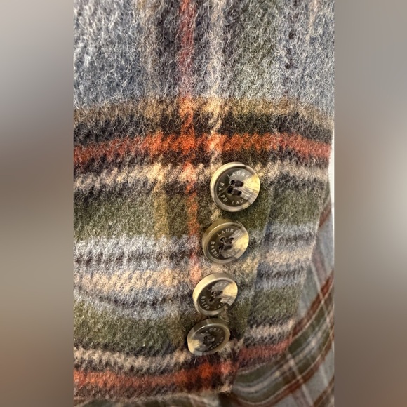 Ralph Lauren Gray and Red Plaid Pea Coat - Picture 12 of 14
